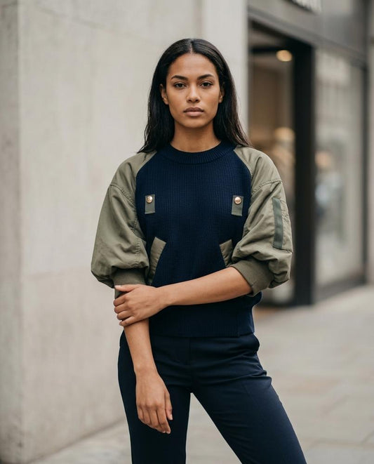 Yiwed | Kombinierter Voluminöser Pullover Damen – Tilly Outlet