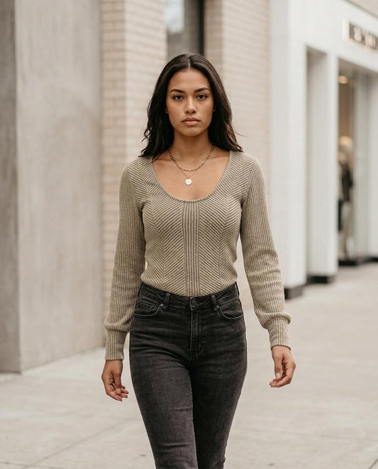 Sozed | Strukturiert Körperbetont Pullover Damen – Tilly Outlet