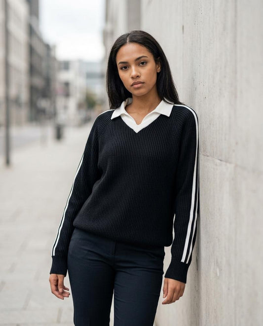 Vinar | Gerippt Langärmlig Pullover Damen – Tilly Outlet