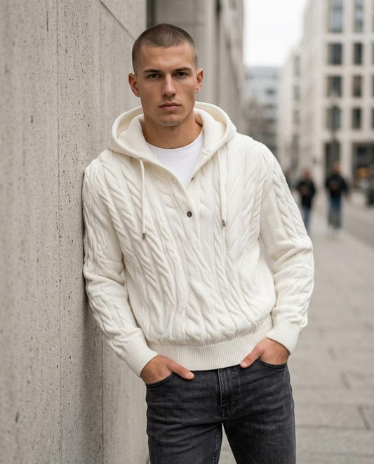 Mapim | Strukturiert Gestrickt Hoodie Herren – Tilly Outlet