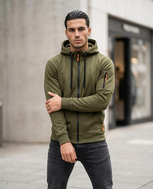 Kedin | Gefütterter Reißverschluss Hoodie Herren – Tilly Outlet