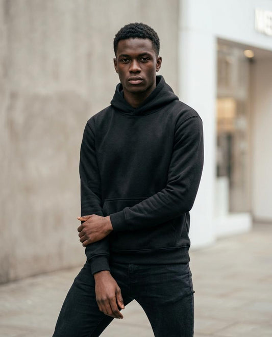 Munam | Unifarbener Schwerer Hoodie Herren – Tilly Outlet