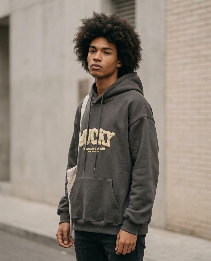 Unisex Hoodie – Ralan, Fleece lining, A graphic print – Tilly Outlet